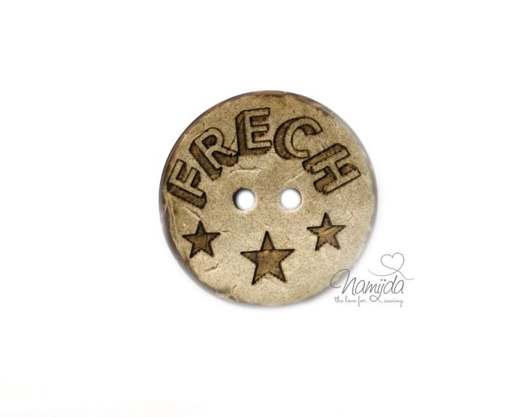 1 Stück ♥ EIGENPRODUKTION KOKOSKNOPF FRECH - HOLZKNOPF - 22 mm ♥