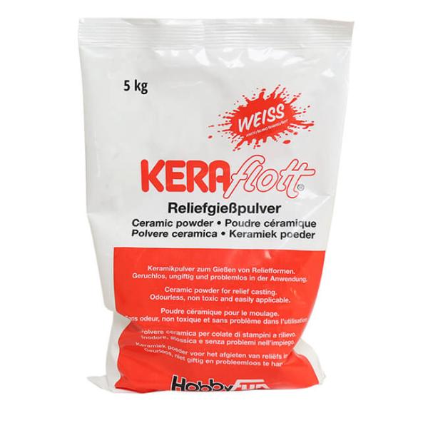 5 KG - KERAflott WEIßES GIEßPULVER - KERAMIKPULVER