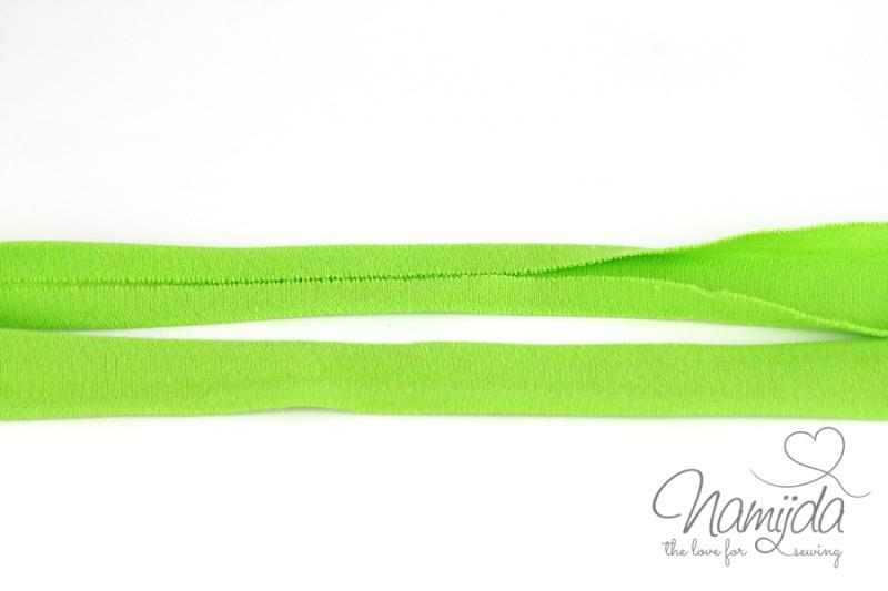 1 MTR. ♥ Elastisches Jersey Schrägband - LiME ♥
