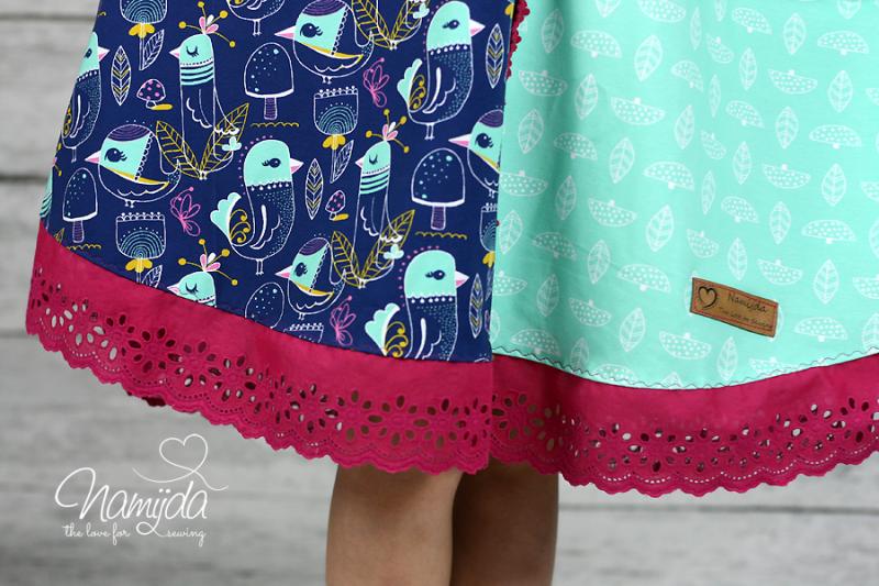 ♥1 Mtr. Wäschespitze - XXL Blütentraum 8cm - Pink ♥