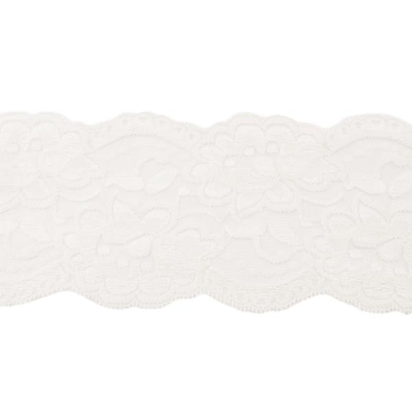 1 MTR. ♥XL Elastische Spitzeborte - NaTUR - 9,5cm ♥