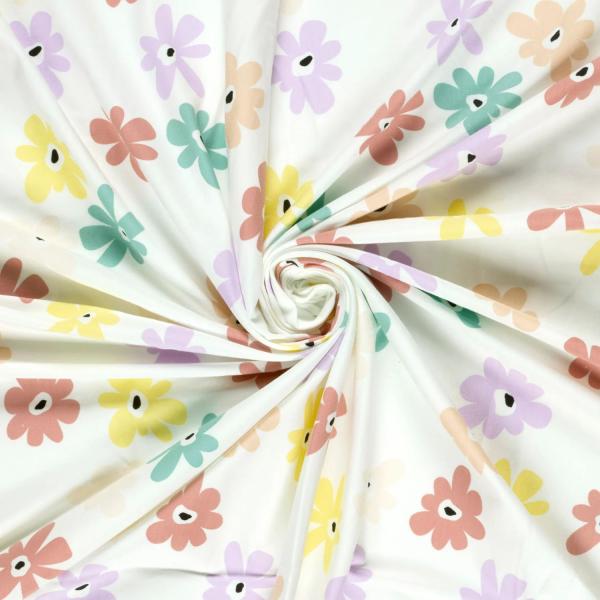0,5 MTR. ♥ FRÜHLINGS PASTELL BLÜMCHEN JERSEY ♥