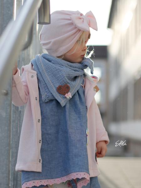 0,50 MTR. ♥ 100% LEINEN JEANS MELIERT ♥