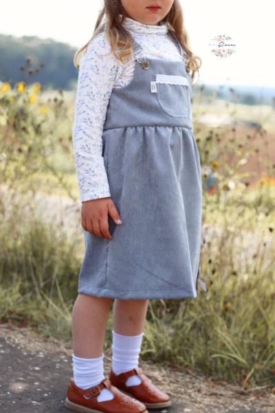 0,5 MTR. ♥ WEICHER FEINCORD DUSTY BLUE ♥