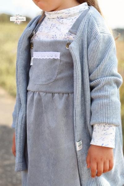 0,5 MTR. ♥ WEICHER FEINCORD DUSTY BLUE ♥