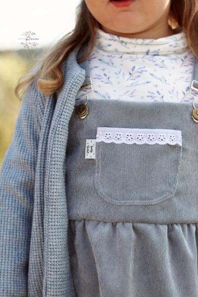 0,5 MTR. ♥ WEICHER FEINCORD DUSTY BLUE ♥