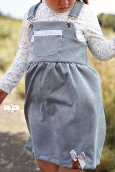 0,5 MTR. ♥ WEICHER FEINCORD DUSTY BLUE ♥