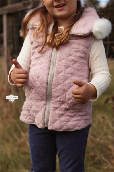 0,5 MTR. Abgesteppter Musselin Jackenstoff - RoSE