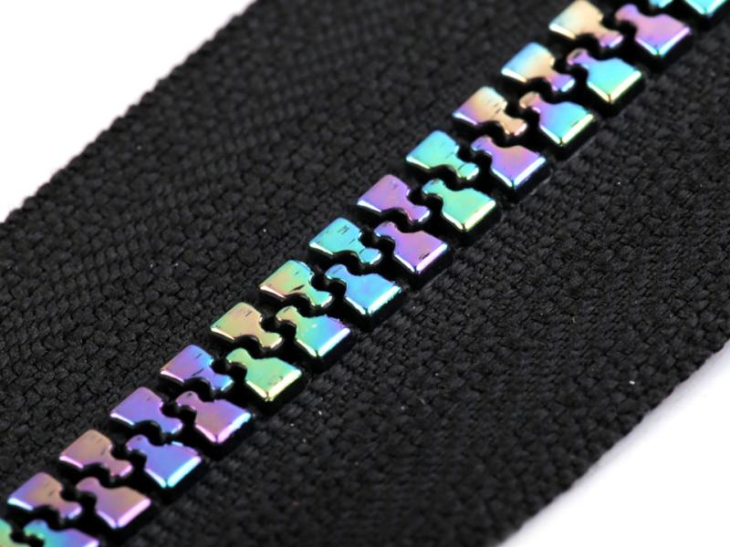 1 Stück Jacken Reißverschluss RAINBOW - 50cm - teilbar - weiss