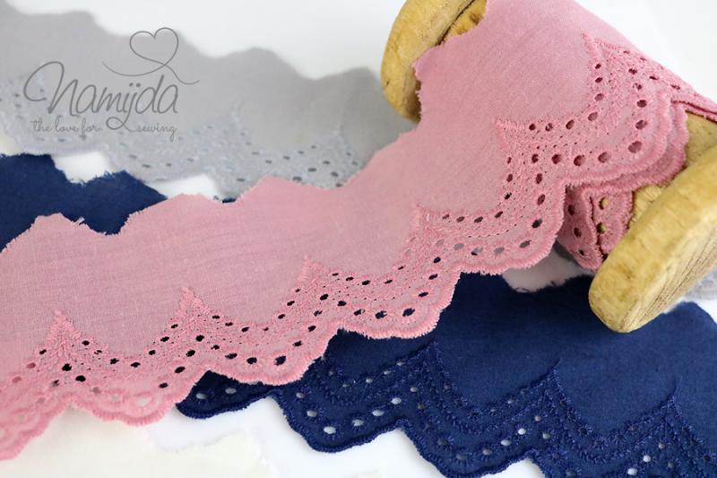 ♥1 Mtr. Wäschespitze ROMANTIC - ALTROSA - 5cm ♥