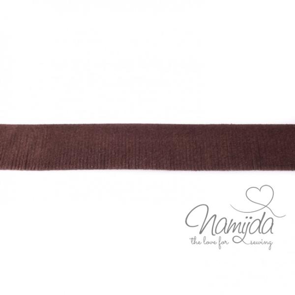 1Mtr. ♥ Kunstleder Fransenband Schoko 3cm ♥