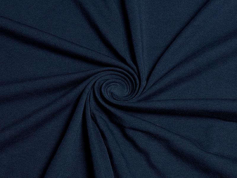 0,5 MTR. ♥  UNI BIO BAUMWOLLJERSEY DUNKELBLAU ♥