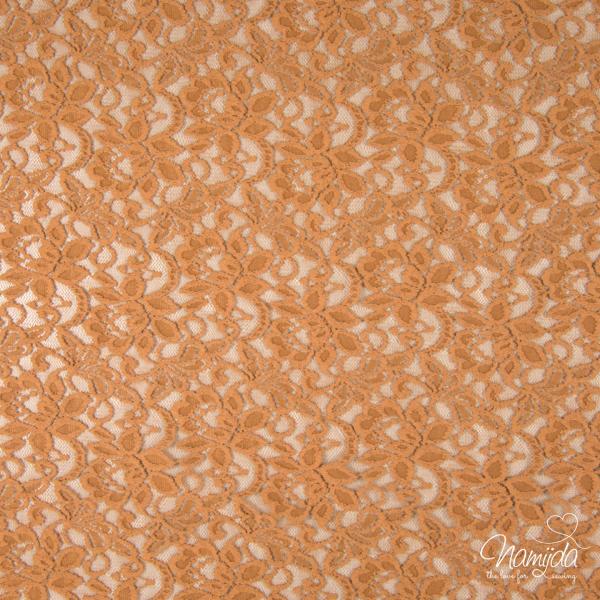0,5 MTR. ♥ Elastische Spitze BLüTeNZAUBER - TERRA - Spitzenstoff ♥