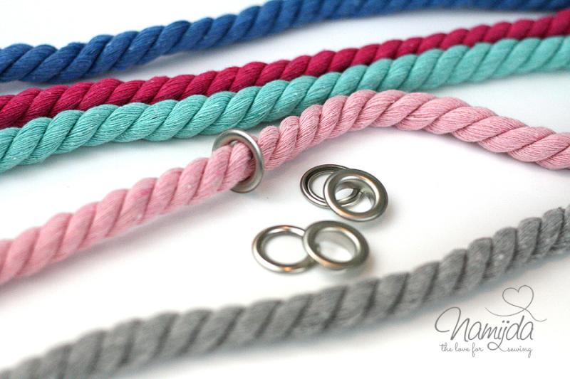 1 MTR. ♥ XXL Gedrehte Hoodie Kordel DUNKELBLAU meliert - 12mm ♥