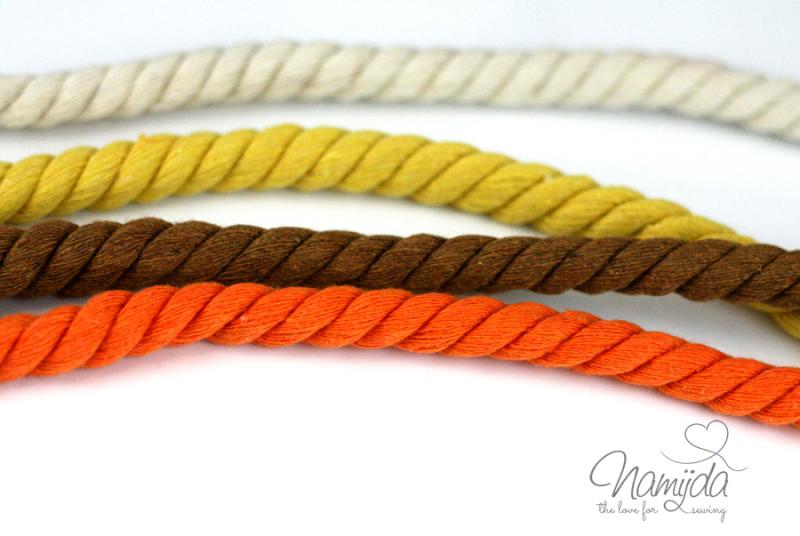 1 MTR. ♥ XXL Gedrehte Hoodie Kordel DUNKELBLAU meliert - 12mm ♥