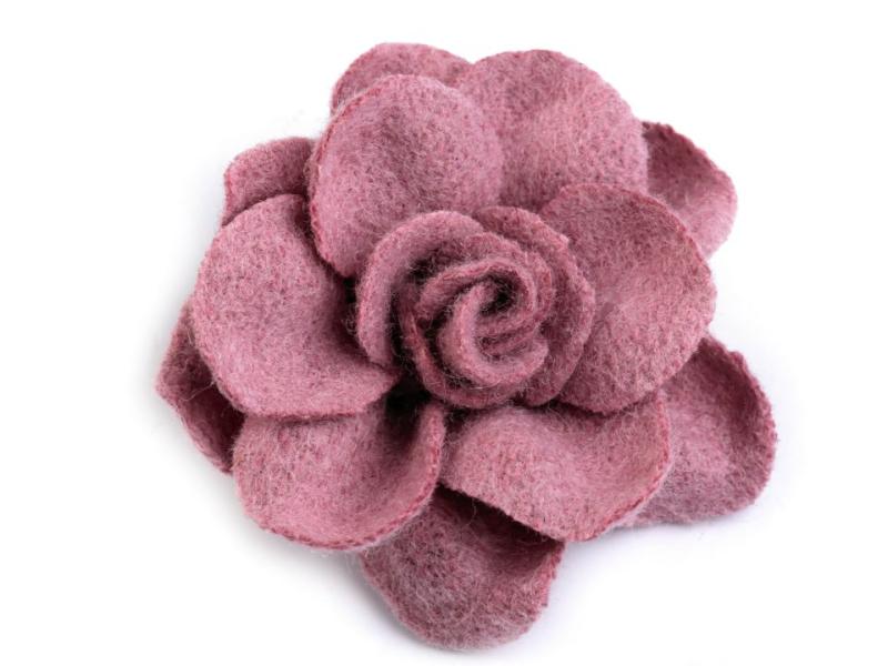 1 Stck. ♥ WoLLBLUME ALTROSA - 4cm ♥