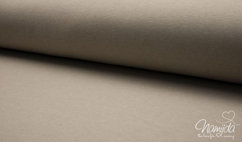 0,5 MTR. HEAVY SWEAT KUSCHLIGER WINTER SWEAT BEIGE MELANGE -6153-Bündchen exakt passend