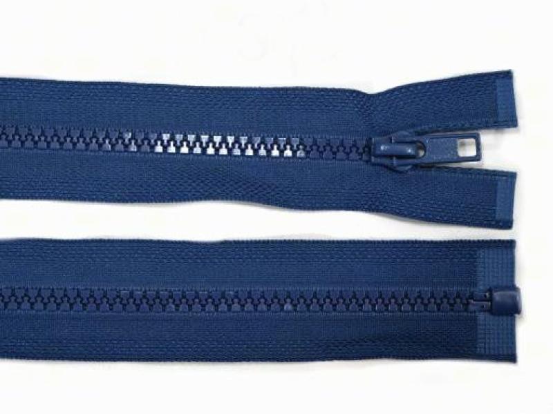 1 Stück Jacken Reißverschluss BLau - 80cm - teilbar