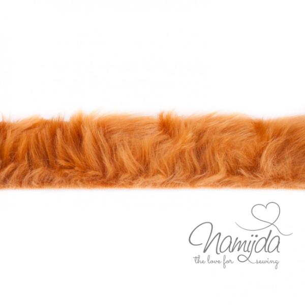 1 MTR. ♥ KUNST FeLLBORTE COGNAC - 4cm ♥
