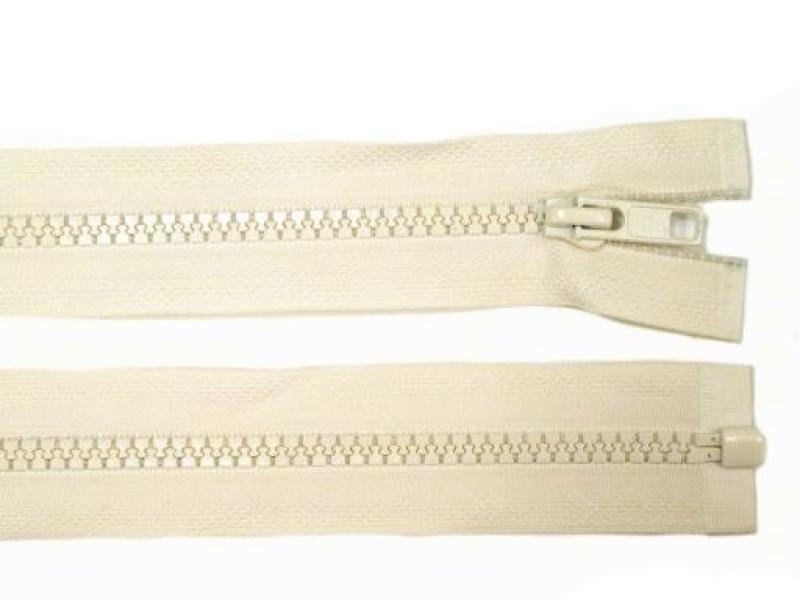 1 Stück Jacken Reißverschluss CREME - 30cm - teilbar