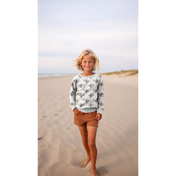 ♥  WINTER DACKEL & HERZEN NATUR SAND FRENCH TERRY ♥