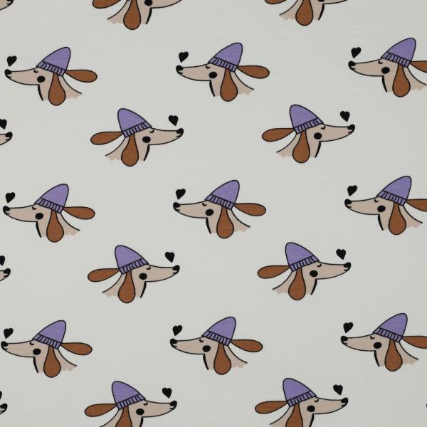 ♥  WINTER DACKEL & HERZEN NATUR SAND FRENCH TERRY ♥