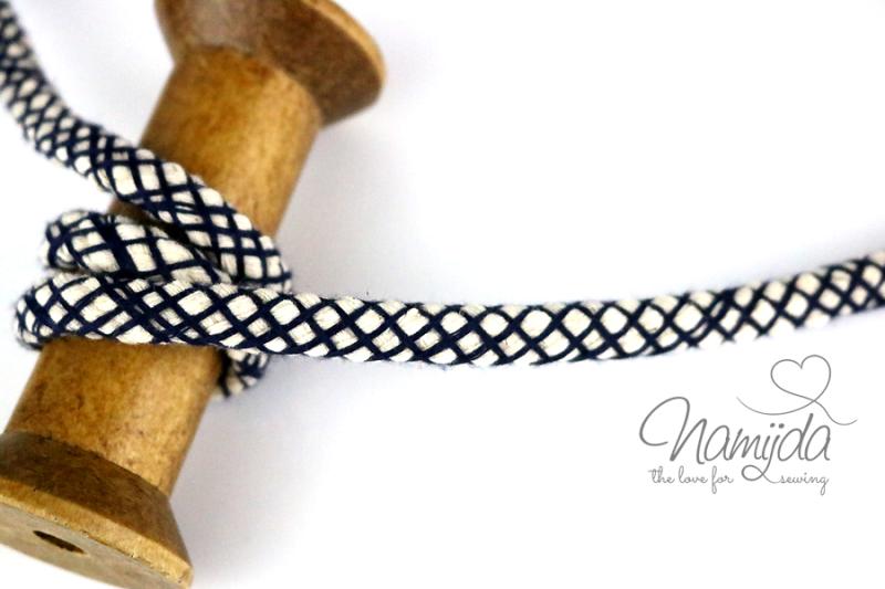 1 MTR. NETZ Hoodie Kordel - DuNKELBLau - 8mm