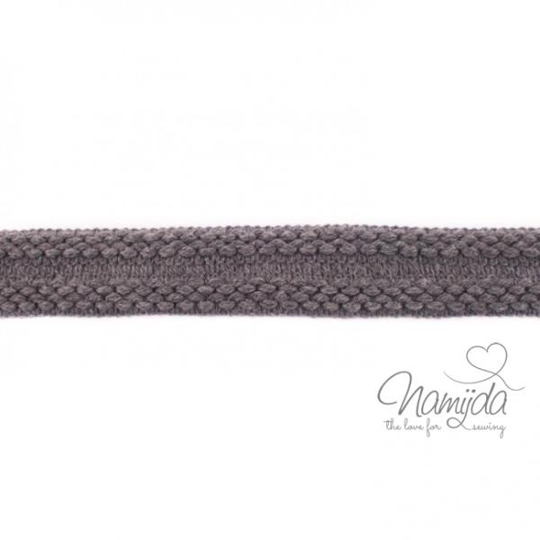 1 MTR. ♥ Einfassband Strick - Grau ♥