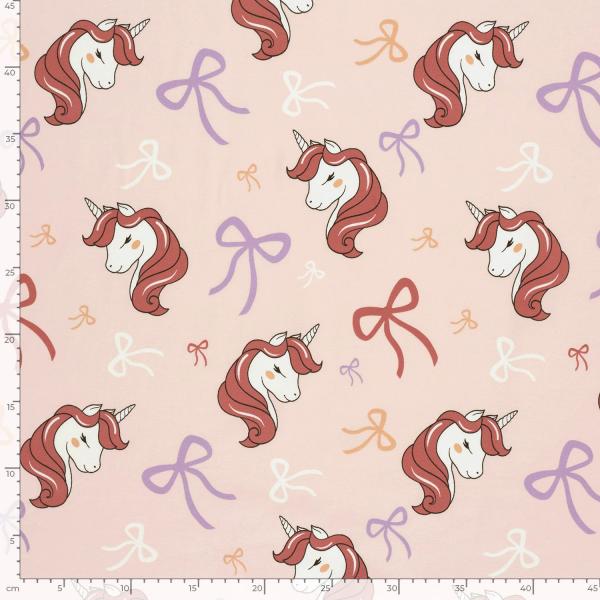 0,50 MTR.  ♥ EINHORN UNICORN BOWS JERSEY ♥