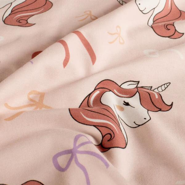 0,50 MTR.  ♥ EINHORN UNICORN BOWS JERSEY ♥