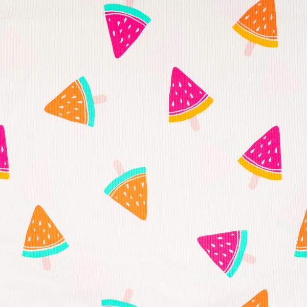 0,5 MTR. ♥ RIPPSTRICK JERSEY NEON WASSERMELONE ♥