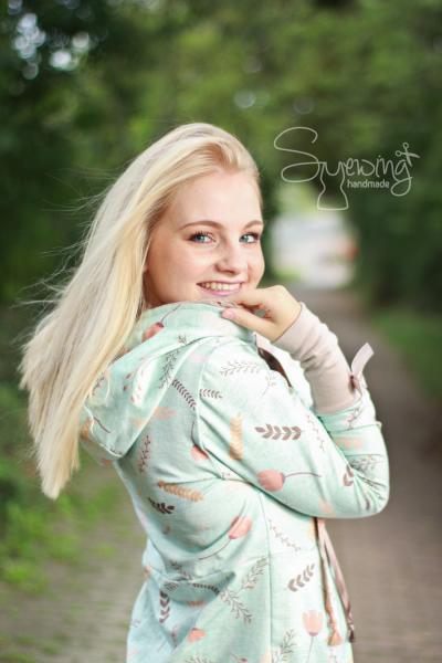 ♥0,5 Mtr. BIO Bündchen GLATT - TAUPE - Schlauch ♥