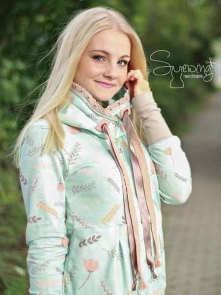 ♥0,5 Mtr. BIO Bündchen GLATT - TAUPE - Schlauch ♥