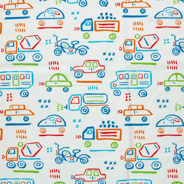 0,50 MTR.  ♥ BUNTE FAHRZEUGE JERSEY ♥