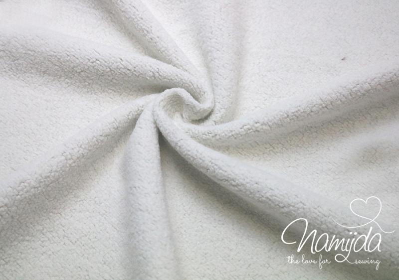 0,5 MTR. Jacquard Baumwoll Sweat Meliert MAUVE - Lammfleece