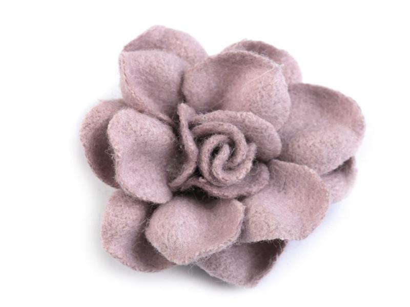 1 Stck. ♥ WoLLBLUME FLIEDER - 4cm ♥