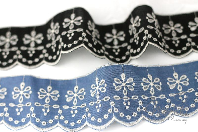 ♥1 Mtr. Wäschespitze ♥ Shabby Style - WeiSS- 5,5cm ♥