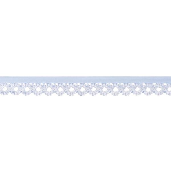 1 MTR. Elastische Spitze - Ziergummi - HeLLBLau - 20mm