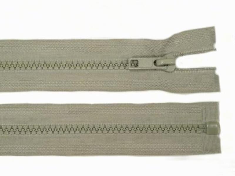 1 Stück Jacken Reißverschluss HELLGRau - 30cm - teilbar