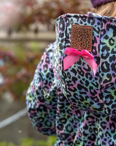 RESTSTÜCK 0,90 MTR. ♥ SOFTSHELL LEO MULTICOLOR RAINBOW ♥