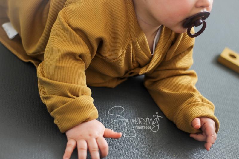 0,5 MTR. ♥ RIPPSTRICK JERSEY  SENF/OCKER ♥