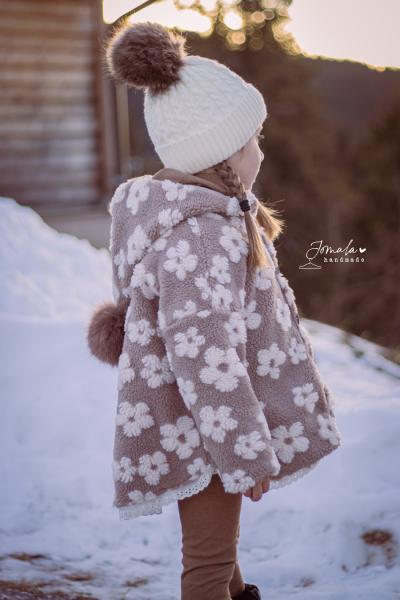 0,5 MTR. ♥ SUPER SOFTER FLOWER TEDDY / ZoTTEL WOLLWEISS ♥