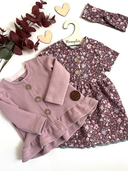 0,50 MTR. ♥ FLORAL ALTMAUVE LOVE JERSEY ♥