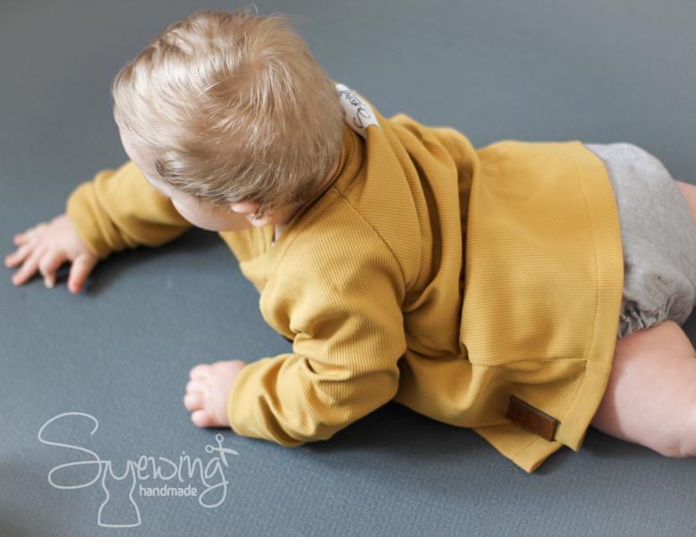 0,5 MTR. ♥ RIPPSTRICK JERSEY  SENF/OCKER ♥