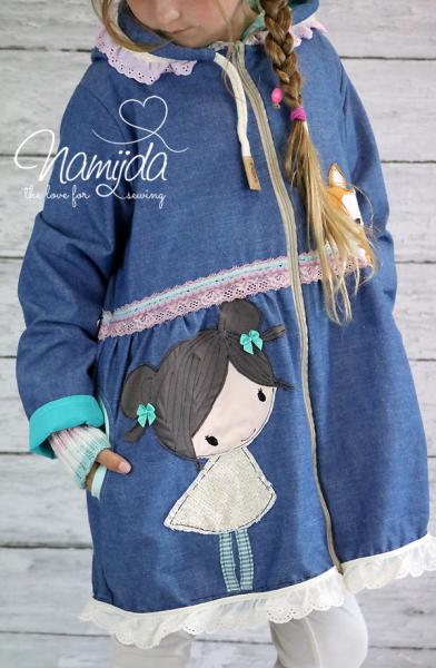 ♥1 Mtr. Wäschespitze gerüscht - 3,5 cm - CREME ♥