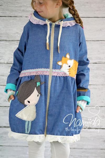 ♥1 Mtr. Wäschespitze gerüscht - 3,5 cm - CREME ♥