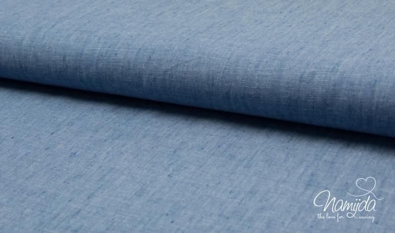 0,50 MTR. ♥ 100% LEINEN JEANS MELIERT ♥