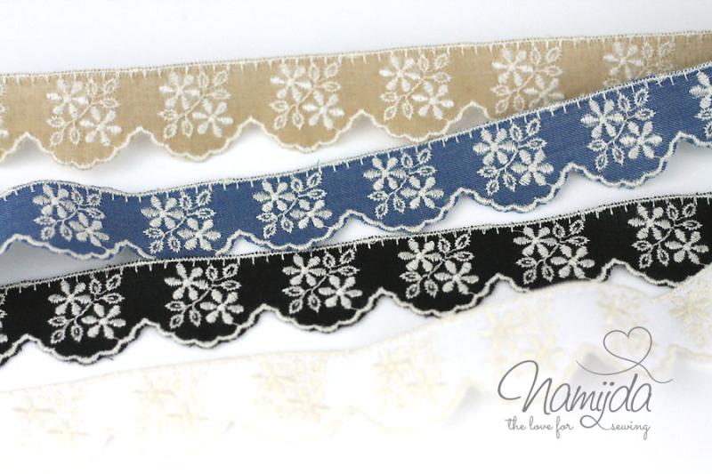 ♥1 Mtr. Wäschespitze ♥ Shabby Style - NuDE - 2,2cm ♥