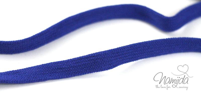 1 MTR. ♥ Kordel, Band - flach - Kobalt Blau - 1,5 cm♥