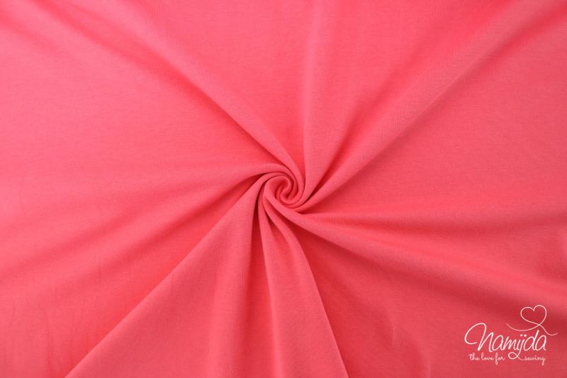 0,5 MTR. ♥  UNI BIO BAUMWOLLJERSEY CoRALLE ♥